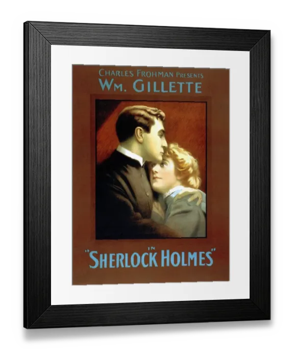 Framed Print : 1900s UK Sherlock Holmes Poster Framed Print : 1900s UK Sherlock Holmes Poster
