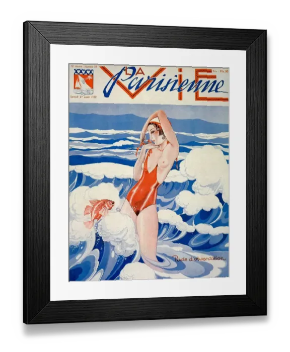 Framed Print : 1930s France La Vie Parisienne Magazine Cover Framed Print : 1930s France La Vie Parisienne Magazine Cover