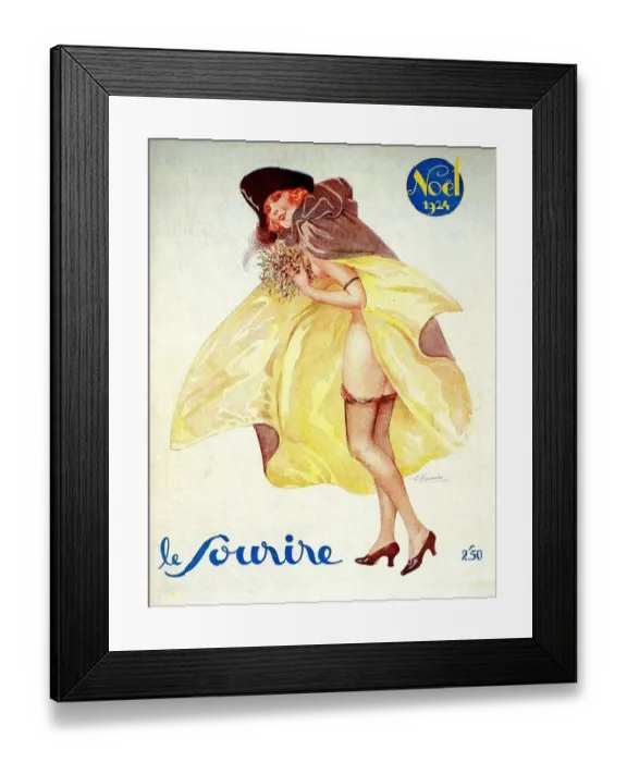 Framed Print : 1920s France Le Sourire Magazine Cover Framed Print : 1920s France Le Sourire Magazine Cover