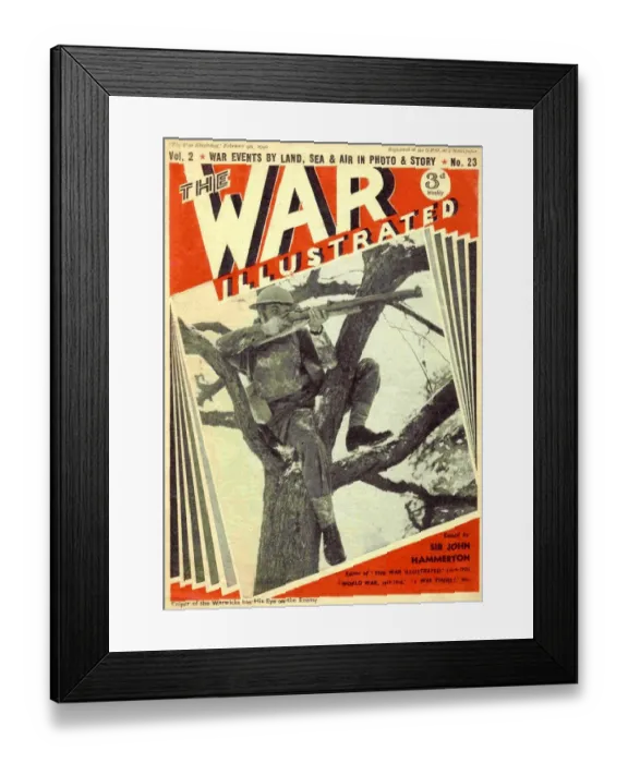 Framed Print : 1940s UK The War Illustrated Magazine Cover Framed Print : 1940s UK The War Illustrated Magazine Cover