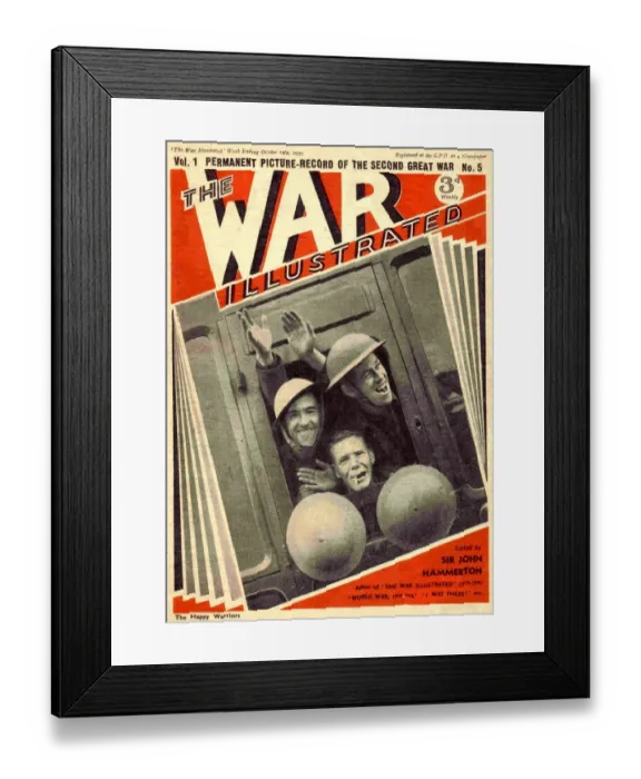 Framed Print : 1930s UK The War Illustrated Magazine Cover Framed Print : 1930s UK The War Illustrated Magazine Cover