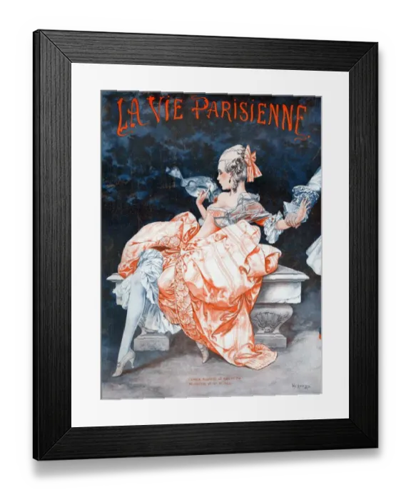 Framed Print : 1920s France La Vie Parisienne Magazine Cover