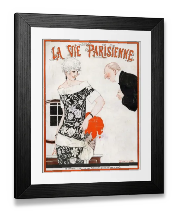Framed Print : 1920s France La Vie Parisienne Magazine Cover