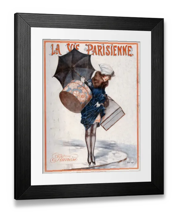 Framed Print : 1920s France La Vie Parisienne Magazine Cover