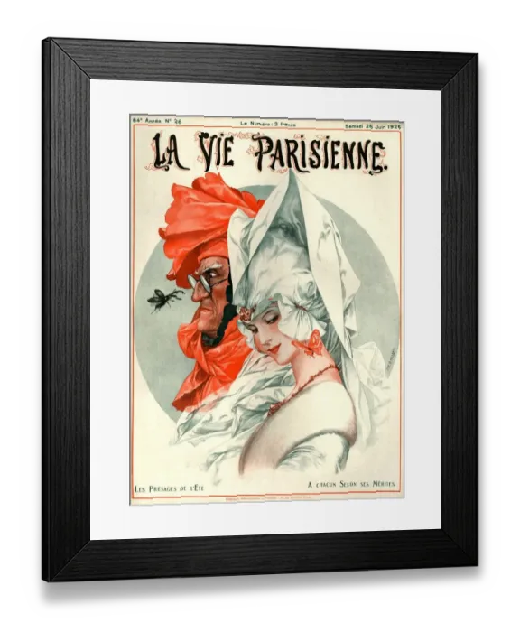 Framed Print : 1920s France La Vie Parisienne Magazine Cover
