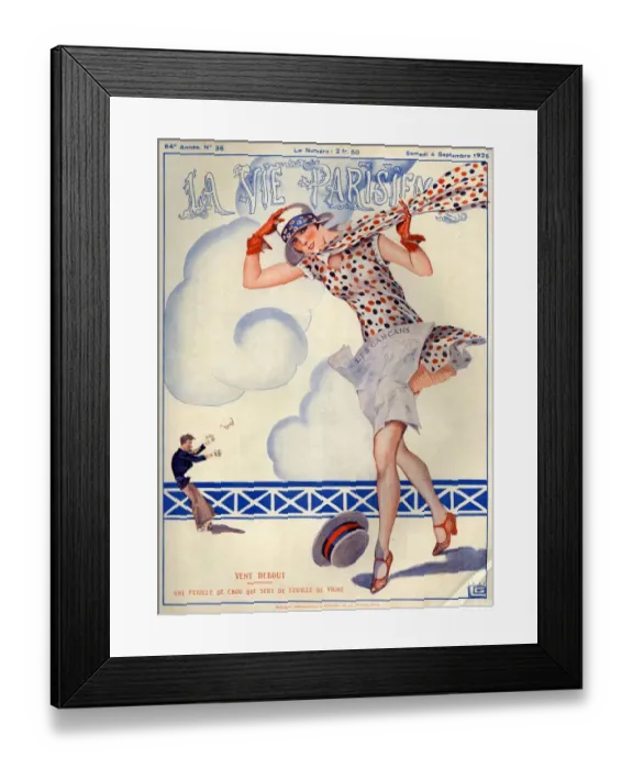 Framed Print : 1920s France La Vie Parisienne Magazine Cover Framed Print : 1920s France La Vie Parisienne Magazine Cover