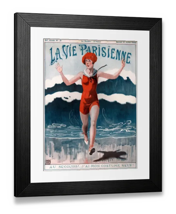 Framed Print : 1920s France La Vie Parisienne Magazine Cover Framed Print : 1920s France La Vie Parisienne Magazine Cover