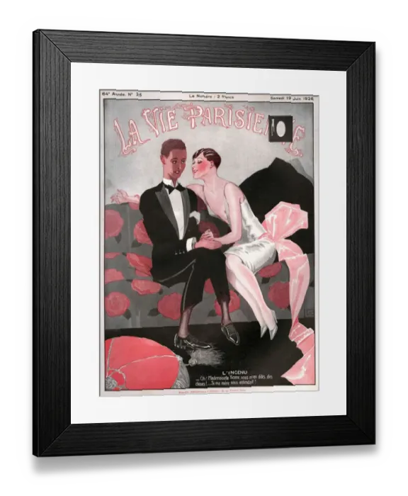 Framed Print : 1920s France La Vie Parisienne Magazine Cover Framed Print : 1920s France La Vie Parisienne Magazine Cover