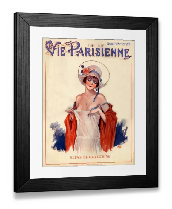 Framed Print : 1920s France La Vie Parisienne Magazine Cover Framed Print : 1920s France La Vie Parisienne Magazine Cover