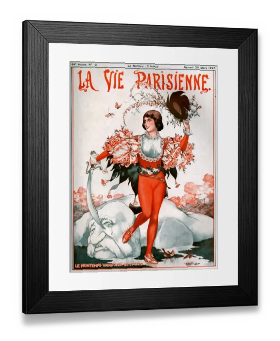 Framed Print : 1920s France La Vie Parisienne Magazine Cover