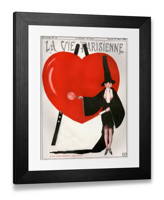 Framed Print : 1920s France La Vie Parisienne Magazine Cover Framed Print : 1920s France La Vie Parisienne Magazine Cover
