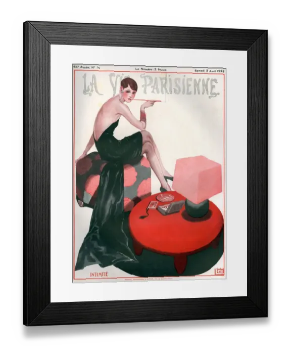 Framed Print : 1920s France La Vie Parisienne Magazine Cover Framed Print : 1920s France La Vie Parisienne Magazine Cover