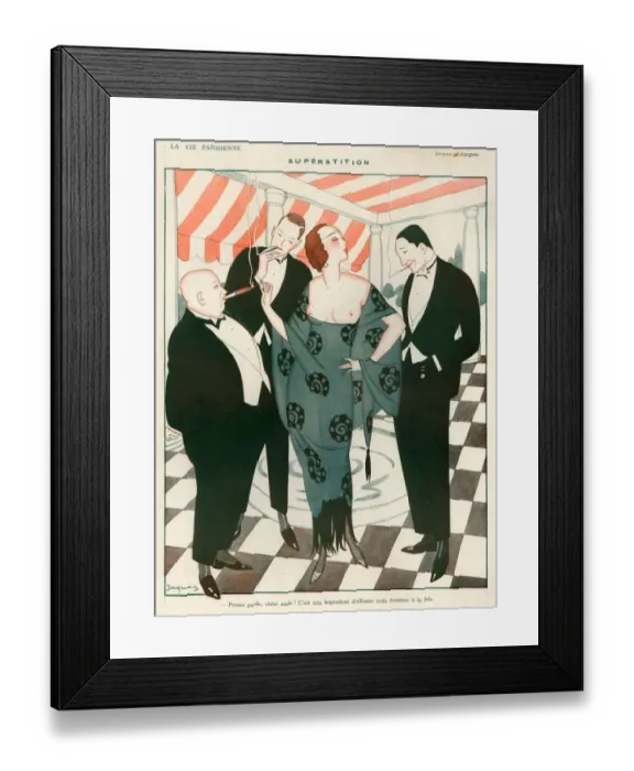 Framed Print : 1920s France La Vie Parisienne Magazine Plate