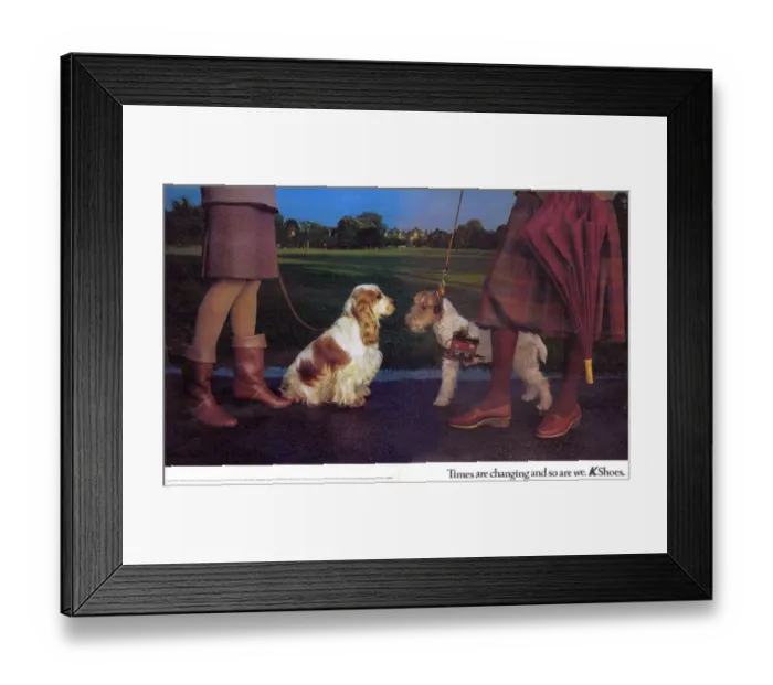 Framed Print : 1980s UK K Shoes Magazine Advert Framed Print : 1980s UK K Shoes Magazine Advert