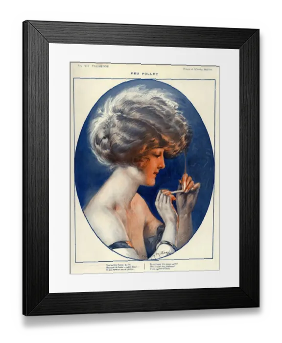 Framed Print : 1920s France La Vie Parisienne Magazine Plate