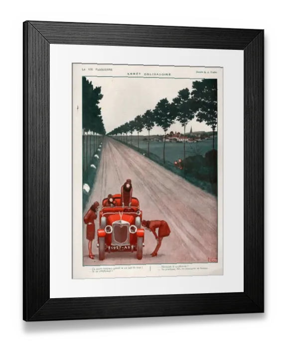 Framed Print : 1920s France La Vie Parisienne Magazine Plate