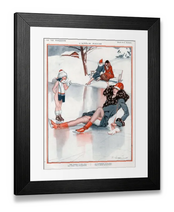Framed Print : 1920s France La Vie Parisienne Magazine Plate