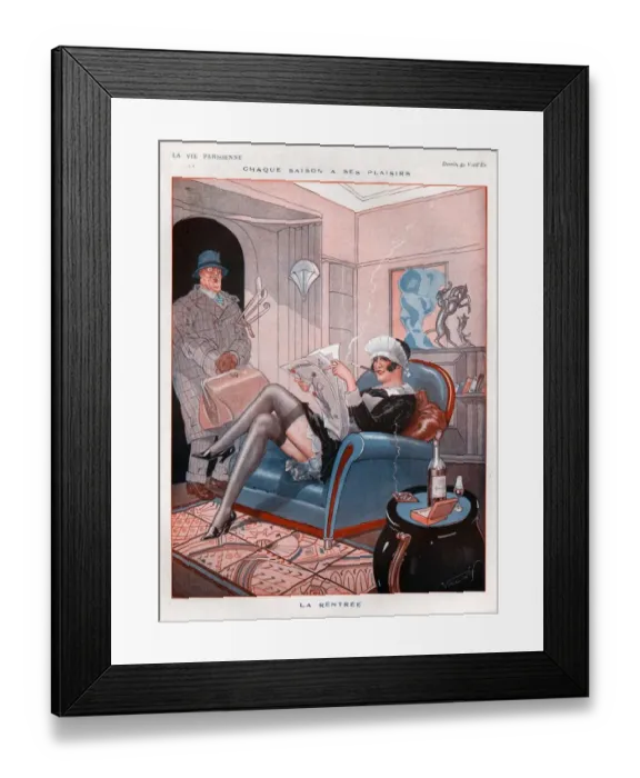 Framed Print : 1920s France La Vie Parisienne Magazine Plate