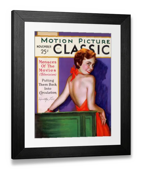 Framed Print : 1930s USA Motion Picture Classic Magazine Cover Framed Print : 1930s USA Motion Picture Classic Magazine Cover