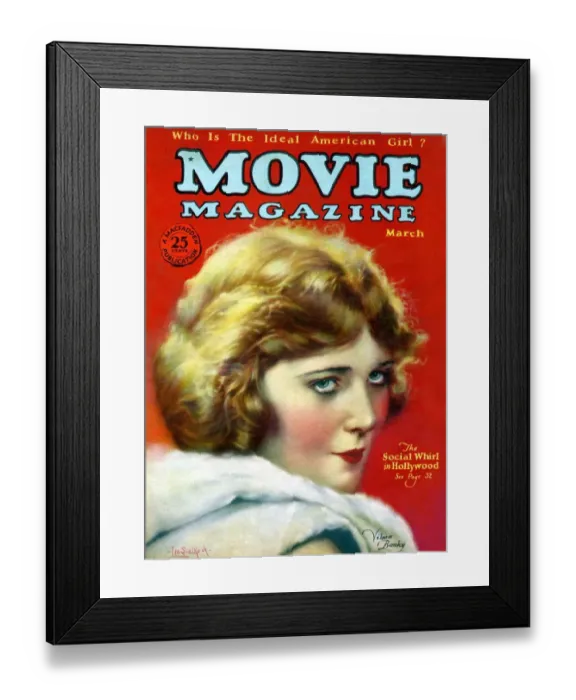 Framed Print : 1920s USA Movie Magazine Magazine Cover Framed Print : 1920s USA Movie Magazine Magazine Cover