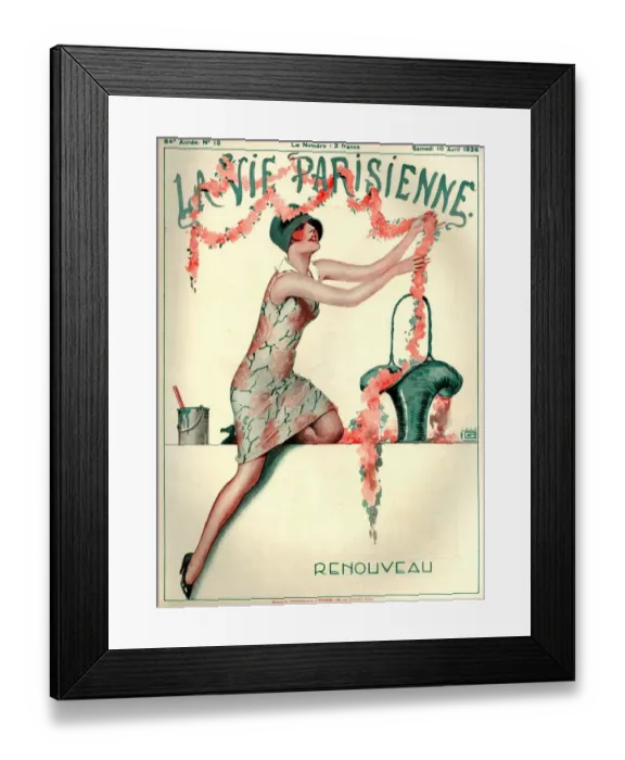 Framed Print : 1920s France La Vie Parisienne Magazine Cover Framed Print : 1920s France La Vie Parisienne Magazine Cover