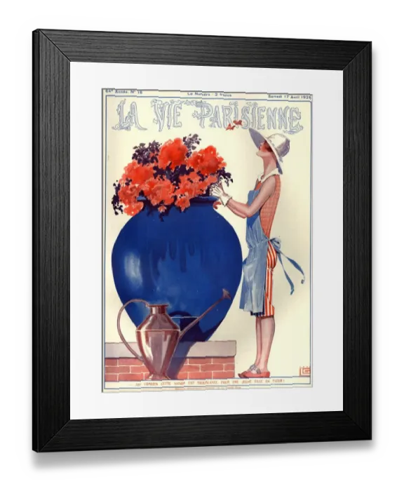 Framed Print : 1920s France La Vie Parisienne Magazine Cover Framed Print : 1920s France La Vie Parisienne Magazine Cover