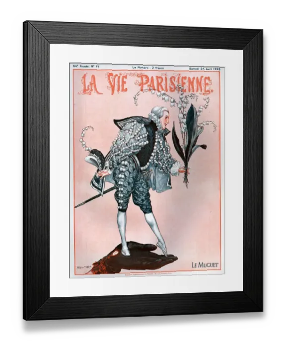 Framed Print : 1920s France La Vie Parisienne Magazine Cover