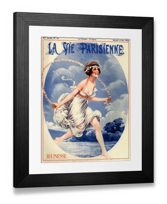 Framed Print : 1920s France La Vie Parisienne Magazine Cover Framed Print : 1920s France La Vie Parisienne Magazine Cover