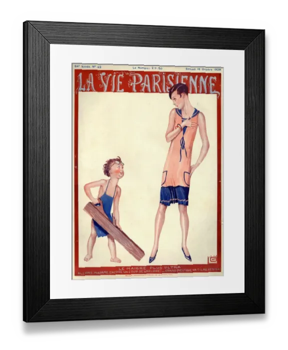 Framed Print : 1920s France La Vie Parisienne Magazine Cover Framed Print : 1920s France La Vie Parisienne Magazine Cover