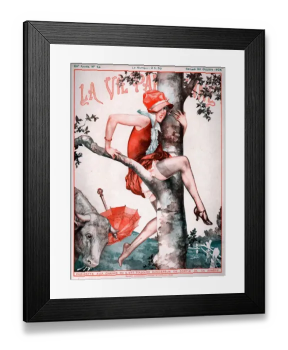 Framed Print : 1920s France La Vie Parisienne Magazine Cover Framed Print : 1920s France La Vie Parisienne Magazine Cover