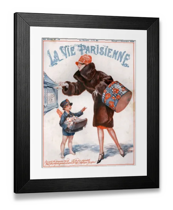 Framed Print : 1920s France La Vie Parisienne Magazine Cover Framed Print : 1920s France La Vie Parisienne Magazine Cover
