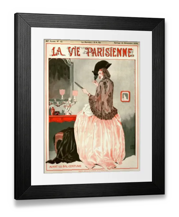 Framed Print : 1920s France La Vie Parisienne Magazine Cover Framed Print : 1920s France La Vie Parisienne Magazine Cover