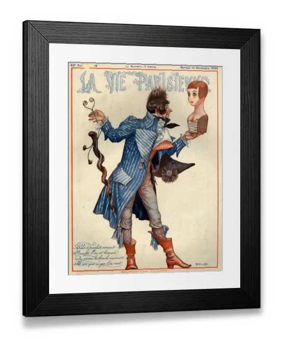 Framed Print : 1920s France La Vie Parisienne Magazine Cover Framed Print : 1920s France La Vie Parisienne Magazine Cover