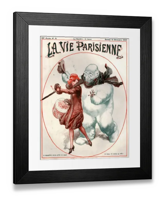 Framed Print : 1920s France La Vie Parisienne Magazine Cover Framed Print : 1920s France La Vie Parisienne Magazine Cover