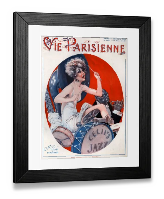Framed Print : 1920s France La Vie Parisienne Magazine Cover