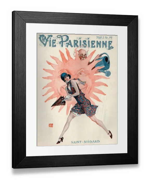Framed Print : 1920s France La Vie Parisienne Magazine Cover