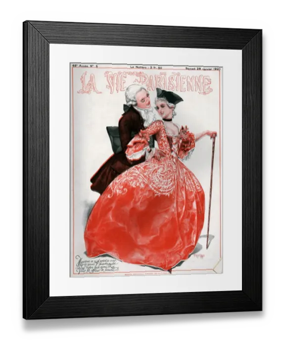 Framed Print : 1920s France La Vie Parisienne Magazine Cover Framed Print : 1920s France La Vie Parisienne Magazine Cover