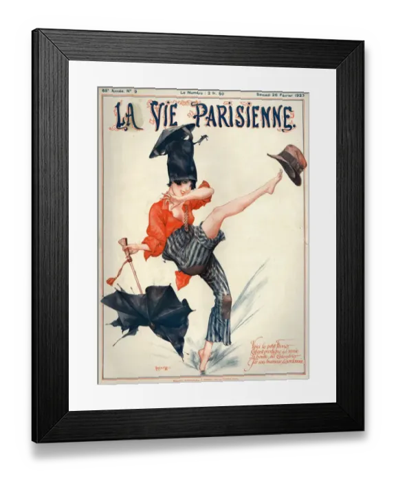Framed Print : 1920s France La Vie Parisienne Magazine Cover Framed Print : 1920s France La Vie Parisienne Magazine Cover