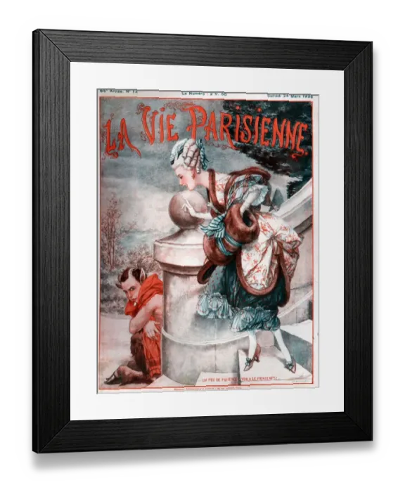 Framed Print : 1920s France La Vie Parisienne Magazine Cover