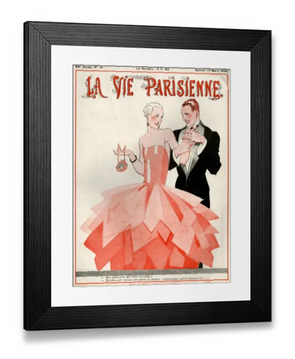 Framed Print : 1920s France La Vie Parisienne Magazine Cover Framed Print : 1920s France La Vie Parisienne Magazine Cover