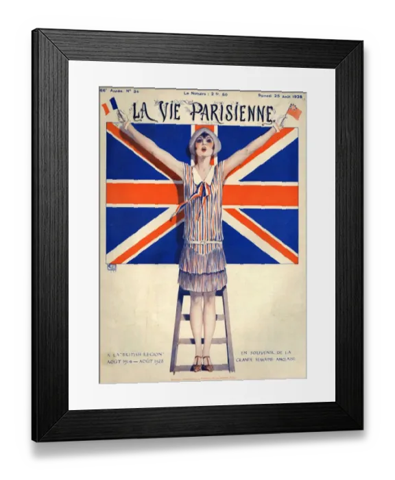 Framed Print : 1920s France La Vie Parisienne Magazine Cover Framed Print : 1920s France La Vie Parisienne Magazine Cover