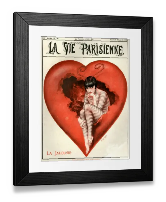Framed Print : 1920s France La Vie Parisienne Magazine Cover Framed Print : 1920s France La Vie Parisienne Magazine Cover