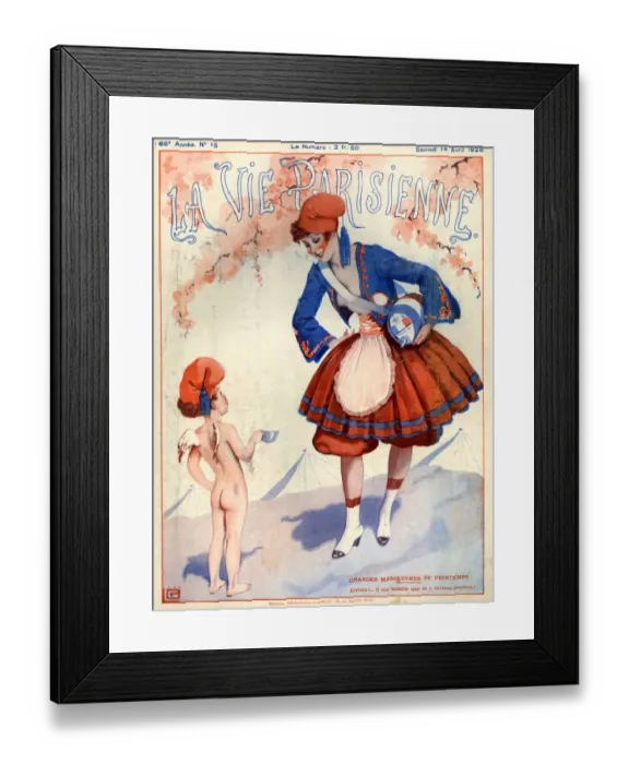 Framed Print : 1920s France La Vie Parisienne Magazine Cover Framed Print : 1920s France La Vie Parisienne Magazine Cover