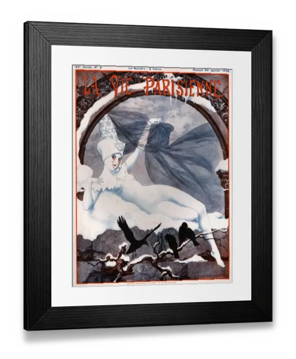 Framed Print : 1920s France La Vie Parisienne Magazine Cover Framed Print : 1920s France La Vie Parisienne Magazine Cover
