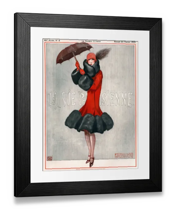 Framed Print : 1920s France La Vie Parisienne Magazine Cover Framed Print : 1920s France La Vie Parisienne Magazine Cover
