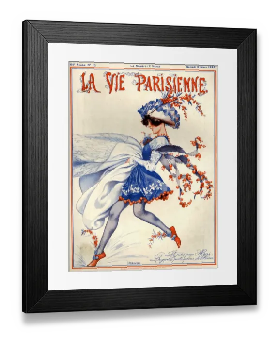 Framed Print : 1920s France La Vie Parisienne Magazine Cover Framed Print : 1920s France La Vie Parisienne Magazine Cover