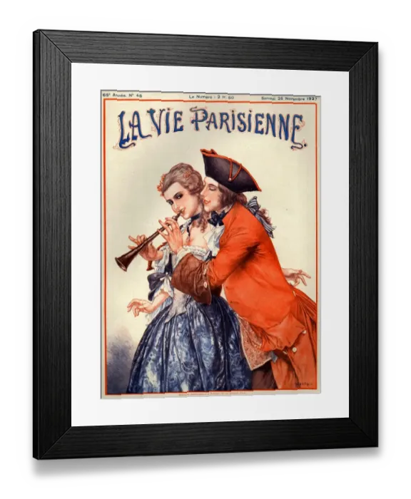 Framed Print : 1920s France La Vie Parisienne Magazine Cover Framed Print : 1920s France La Vie Parisienne Magazine Cover