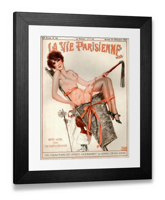 Framed Print : 1920s France La Vie Parisienne Magazine Cover