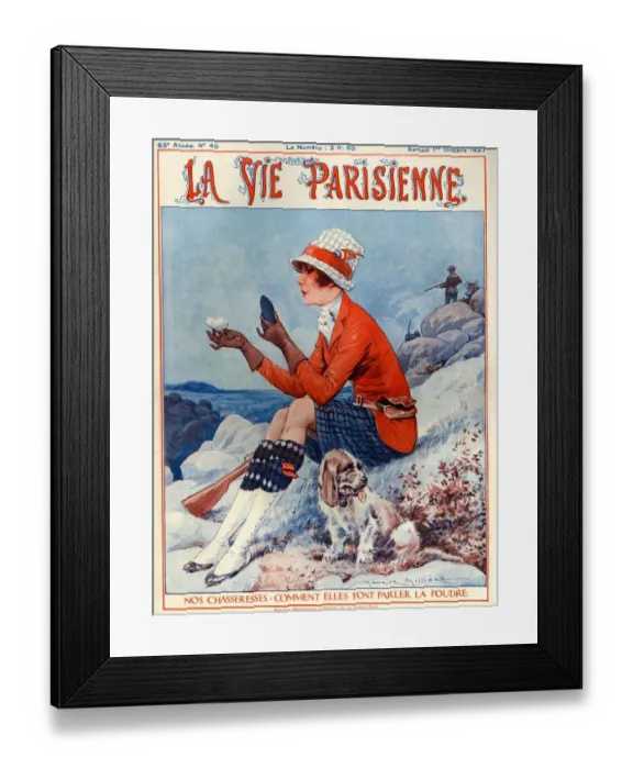 Framed Print : 1920s France La Vie Parisienne Magazine Cover