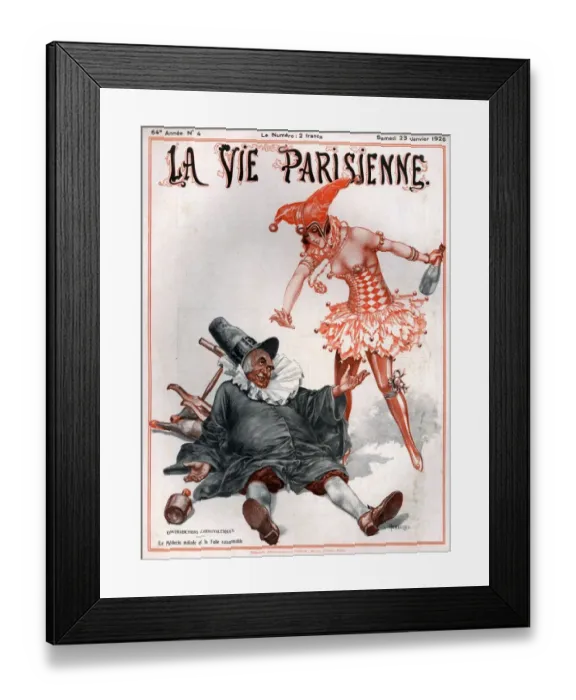 Framed Print : 1920s France La Vie Parisienne Magazine Cover Framed Print : 1920s France La Vie Parisienne Magazine Cover